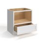 Shaker White - Microwave Base Cabinet - 30"W x 34-1/2"H x 24"D - 1 Drawer
