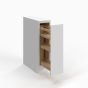 Shaker White - Spice Pull Base Cabinet - 6"W x 34-1/2"H x 24"D