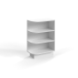 Shaker White - Base End Shelf Cabinet - 12"W x 34-1/2"H x 24"D