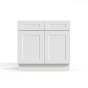 Shaker White - Vanity Sink Base Cabinet - 33"W x 34 1/2"H x 21"D