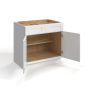 Shaker White - Vanity Sink Base Cabinet - 33"W x 34 1/2"H x 21"D