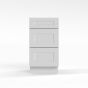 Shaker White - Vanity Drawer Base Cabinet - 21"W x 34 1/2"H x 21"D - 3 Drawers