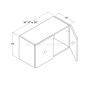 Midnight Glass - Wall Cabinet - 30"W X 15"H X 12"D - Double Doors