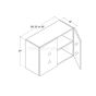 Midnight Glass - Wall Cabinet - 33"W X 24"H X 12"D - Double Doors - 1 Shelf