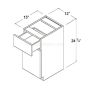Matt Ivory - Mini Base Cabinet - 12"W X 24 3/4"H X 15"D - 1 Door - 1 Drawer - 1 Shelf