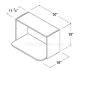 Matt Ivory - Wall Microwave Open Box - 30"W X 18"H X 18"D (bottom Shelf panel) - May combine with a 30"W wall cabinet