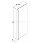 Matt Ivory - Refrigerator Panel with 3"W Return Filler - Panel 23 3/4"D X 96"H X 3/4"W - Return Filler 3"W X 96"H X 3/4"D