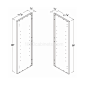 Matt Ivory - Finished Right-Side Panel for 36"H Wall cabinets - 11 7/8"D X 36"H X 3/4"W