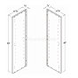 Matt Ivory - Finished Left-Side Panel for 42"H Wall cabinets - 11 7/8"D X 42"H X 3/4"W