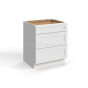 Shaker White - Drawer Base Cabinet - 30"W x  34-1/2"H x 24"D - 3 Drawers