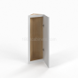 Shaker White - Angle Wall Cabinet - 12"W x 42"H x 12"D - Single Door - 3 Shelves