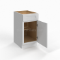 Shaker White - Base Cabinet - 12"W x 34-1/2"H x 24"D - Single Door, 1 Drawer, 1 Shelf