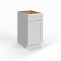 Shaker White - Base Cabinet - 12"W x 34-1/2"H x 24"D - Single Door, 1 Drawer, 1 Shelf