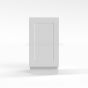 Shaker White - Base Cabinet - Full Height Door - 12"W x 34-1/2"H x 24"D - Single Door, 1 Shelf