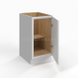 Shaker White - Base Cabinet - Full Height Door - 12"W x 34-1/2"H x 24"D - Single Door, 1 Shelf