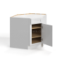 Shaker White - Corner Sink Base - 36"W x 34-1/2"H x 24"D
