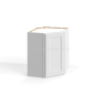 Shaker White - Wall Diagonal Corner Cabinet - 24"W x 30"H x 12"D - Single Door - 2 Shelves