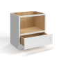 Shaker White - Microwave Base Cabinet - 33"W x 34-1/2"H x 24"D - 1 Drawer