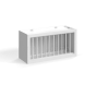Shaker White - Wall Plate Rack Cabinet - 30"W x 15"H x 12"D