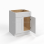 Shaker White - Sink Base - 27"W x 34-1/2"H x 24"D - 1 False Drawer