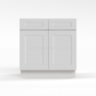 Shaker White - Sink Base - 30"W x 34-1/2"H x 24"D - 2 False Drawers