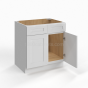 Shaker White - Sink Base - 30"W x 34-1/2"H x 24"D - 2 False Drawers