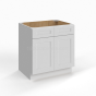 Shaker White - Sink Base - 30"W x 34-1/2"H x 24"D - 2 False Drawers