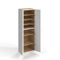 Shaker White - Wall Pantry - 30"W x 96"H x 24"D - 4 Doors, 5 Shelves