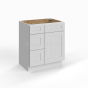 Shaker White - Vanity Sink Base - 30"W x 34-1/2"H x 21"D - Single Door, 3 Left DRW