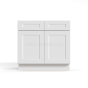 Shaker White - Vanity Sink Base Cabinet - 30"W x 34-1/2"H x 21"D