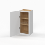 Shaker White - Wall Cabinet - 09"W x 30"H x 12"D - Single Door - 2 Shelves