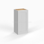 Shaker White - Wall Cabinet - 09"W x 30"H x 12"D - Single Door - 2 Shelves