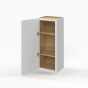 Shaker White - Wall Cabinet - 09"W x 36"H x 12"D - Single Door - 2 Shelves