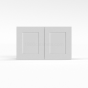 Shaker White - Wall Cabinet - 24"W x 18"H x 12"D - Double Doors