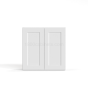Shaker White - Wall Cabinet - 24"W x 30"H x 12"D - Double Doors - 2 Shelves