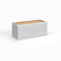 Shaker White - Wall Cabinet - 30"W x 12"H x 12"D - Double Doors