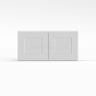 Shaker White - Wall Cabinet - 30"W x 15"H x 12"D - Double Doors