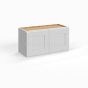 Shaker White - Wall Cabinet - 30"W x 15"H x 12"D - Double Doors