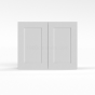 Shaker White - Wall Cabinet - 30"W x 24"H x 12"D - Double Doors - 1 Shelf