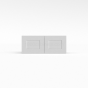 Shaker White - Wall Refrigerator Cabinet - 36"W x 12"H x 24"D - Double Doors