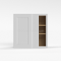 Shaker White - Wall Blind Corner Cabinet - 24"W x 30"H x 12"D - Single Door - 2 Shelves