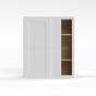 Shaker White - Wall Blind Corner Cabinet - 27"W x 36"H x 12"D - Single Door - 2 Shelves
