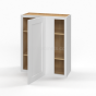 Shaker White - Wall Blind Corner Cabinet - 27"W x 36"H x 12"D - Single Door - 2 Shelves