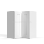 Shaker White - Wall Easy Reach Corner Cabinet - 24"W X 30"H X 12"D - Double Doors - 2 Shelves