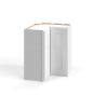 Shaker White - Wall Easy Reach Corner Cabinet - 24"W X 30"H X 12"D - Double Doors - 2 Shelves
