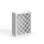 Shaker White - Wall Wine Rack Cabinet - 24"W x 30"H x 12"D