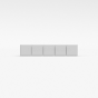 Shaker White - Wall Spice Drawer - 30"W x 6"H x 12"D