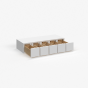 Shaker White - Wall Spice Drawer - 30"W x 6"H x 12"D