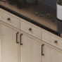 Slim White Oak - Wall Glass Door Cabinet - 18"W x 15"H x 12"D - Single Door