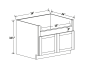 Shaker White - Farm Sink Base - 36"W X 34-1/2"H X 24"D